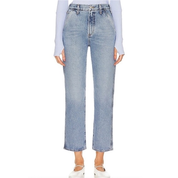 Agolde Cooper Trouser Jeans Straight Leg Denim in Command Blue - Picture 2 of 11